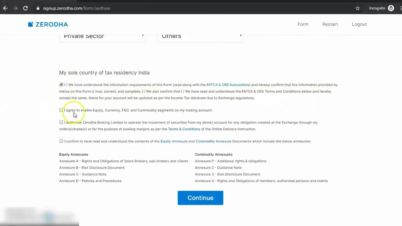 how rop open account at zerodha