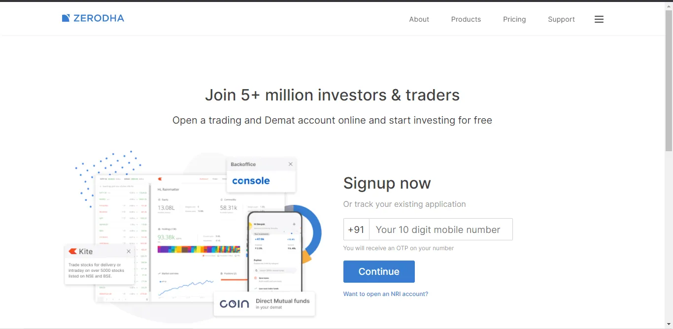 Zerodha Account Opening Process
