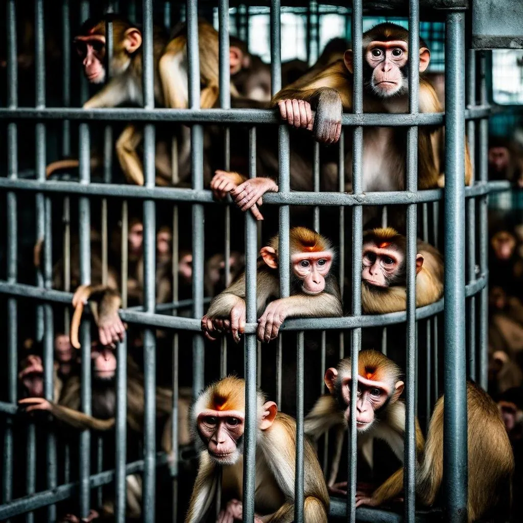 monkey in cage