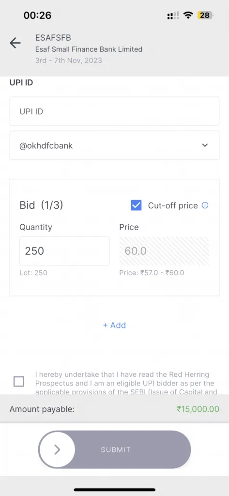 how to apply ipo in employee quota