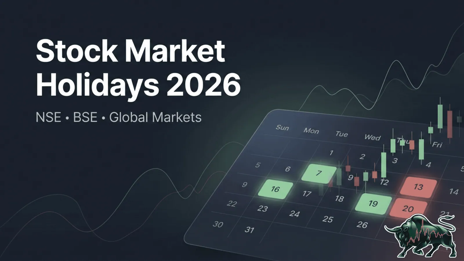 Stock Market Holidays 2026 (India + Global Markets) - Complete Trading Calendar